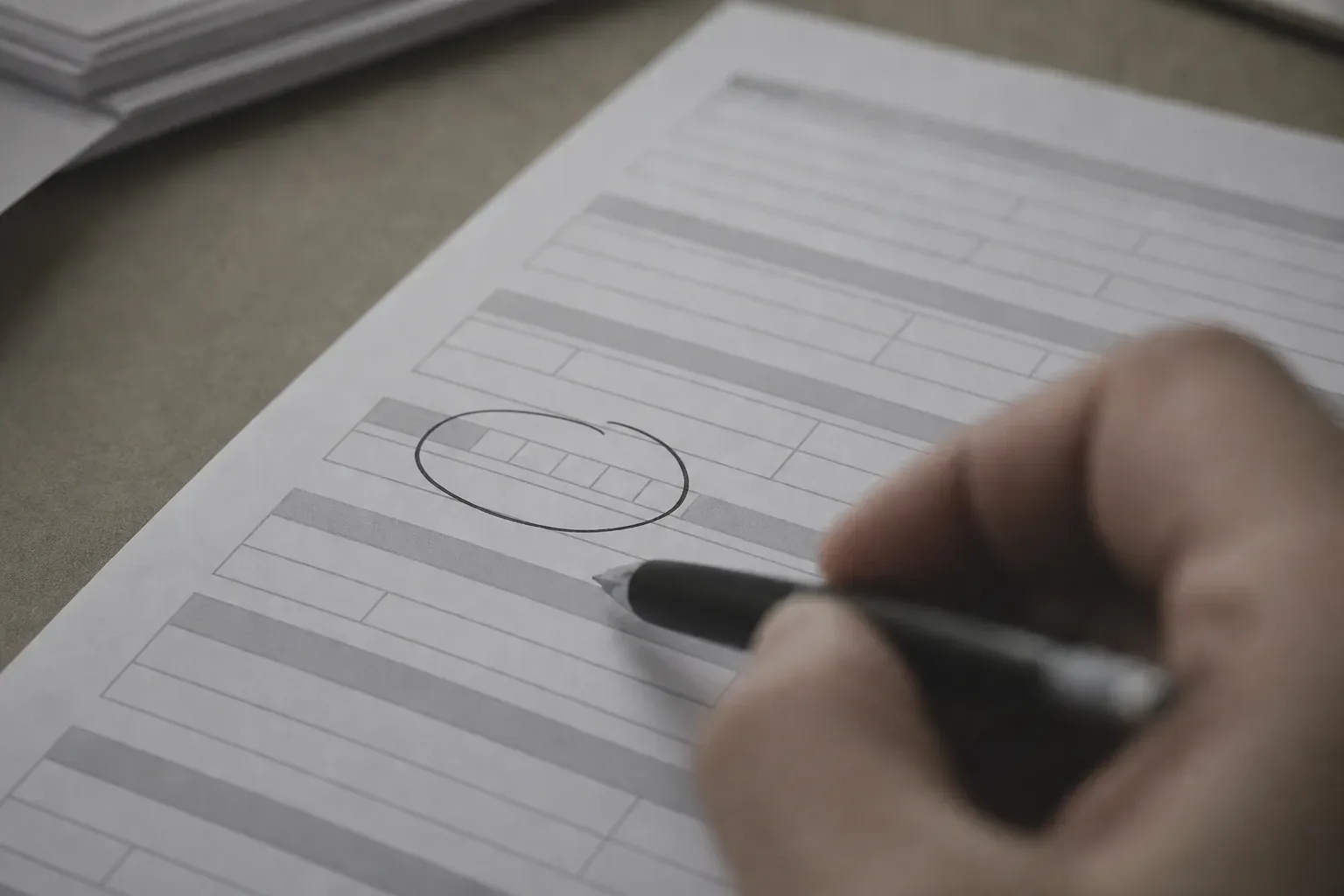 A close-up of a birth date field circled on a loan application form