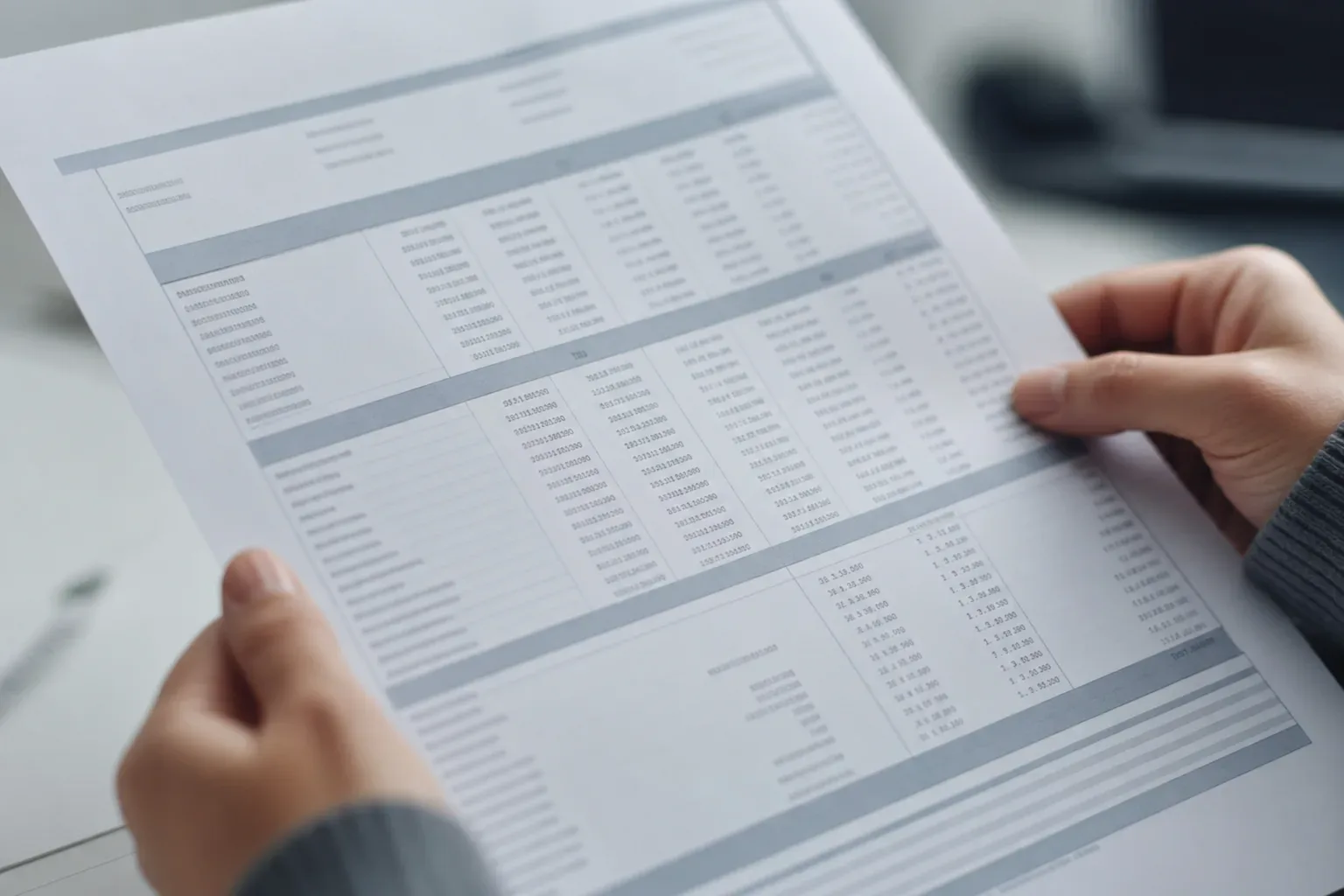 A close-up of a loan statement showing itemised fees and interest broken into columns