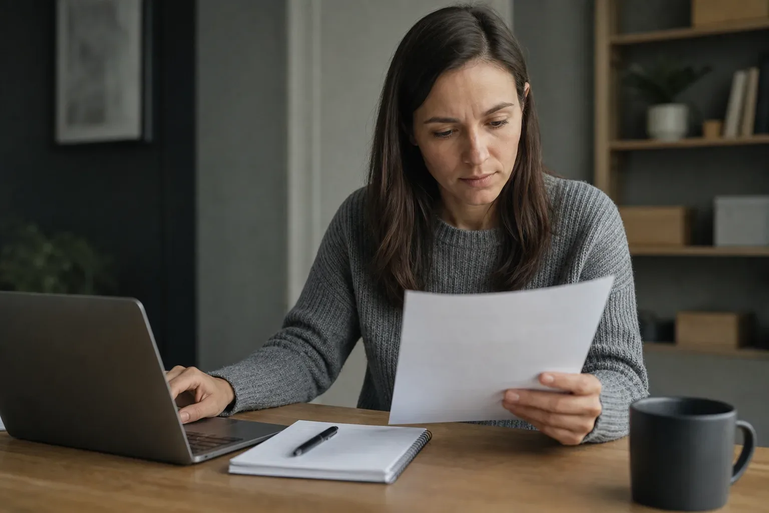 A person cross-referencing a lender's advertised rate against a printed regulatory limit on a desk